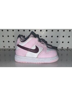 Nike Dunk Low TD Valentine's Day Girls Baby Athletic Shoes Size 2C Pink White